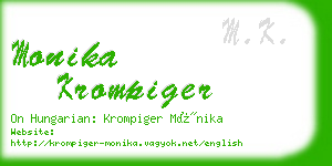 monika krompiger business card